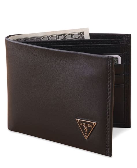 guess men's leather bifold wallet.